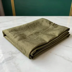 Imperial Silk-Cotton Fabric - Olive Khaki